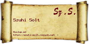 Szuhi Solt névjegykártya